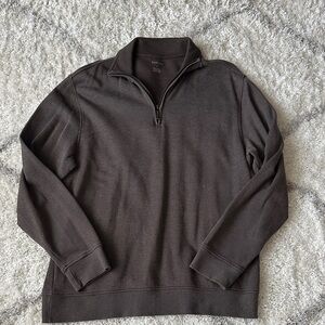 Van Heusen Men's Zip-Up Sweater - Dark Brown